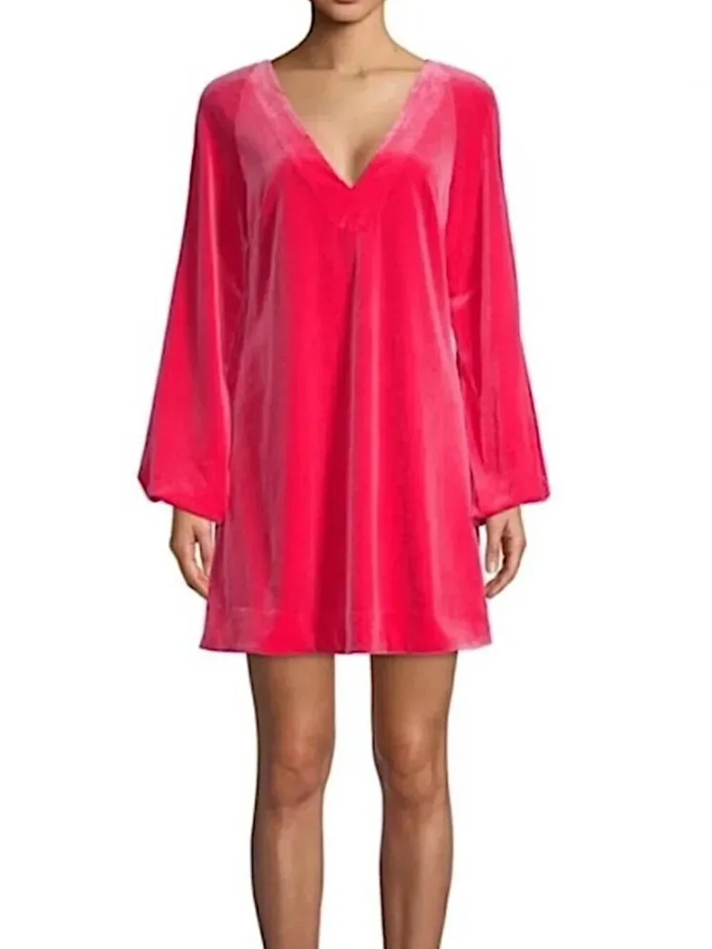 FREE PEOPLE Misha Velvet V Tie Back Dress